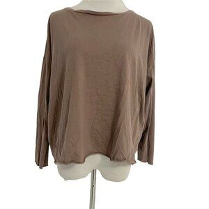 PLANET Size OS  Top Blouse Long Sleeve Boxy Lagenlook Boho